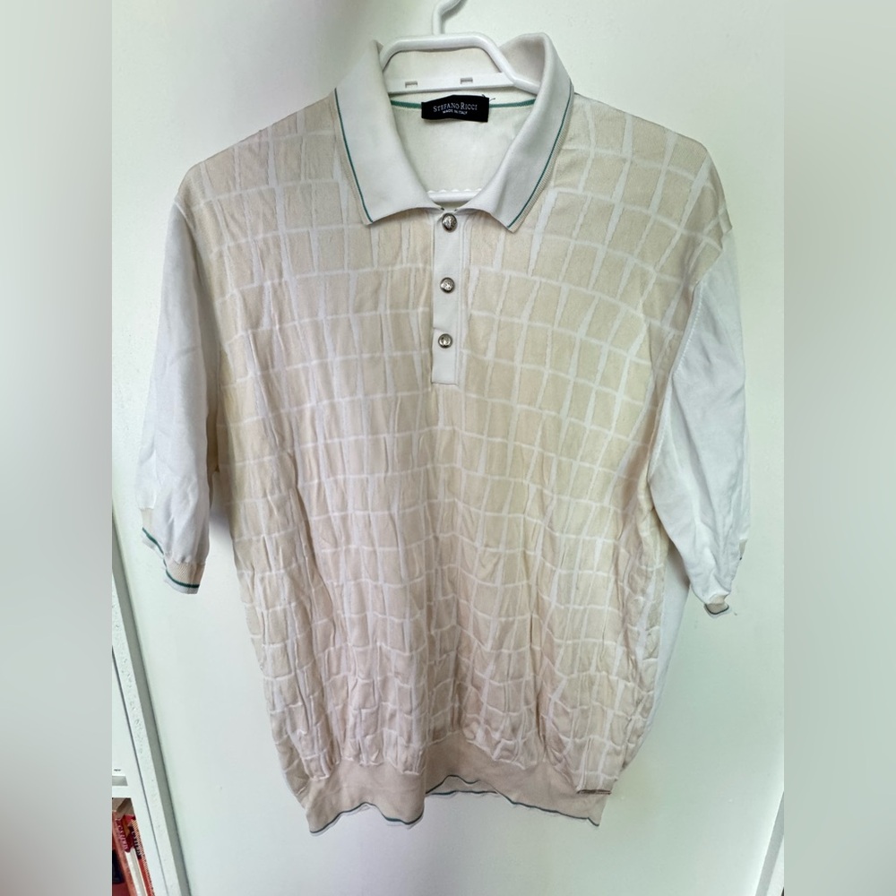 Stefano Ricci Polo Classic Cotton/Silk Polo Size XL - 44 US 54 IT